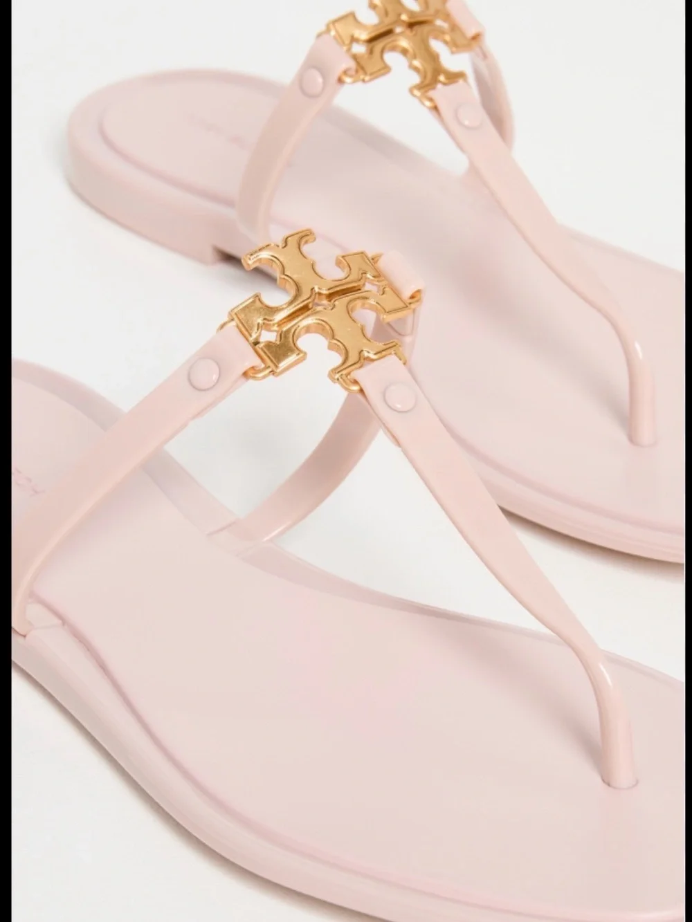 Tory Burch Roxanne Jelly Sandals in Meadowsweet/Gold color size 10